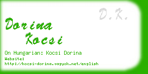 dorina kocsi business card